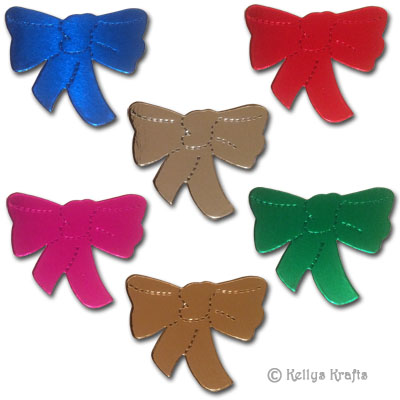 6 Bows (Shiny Foil Card) Mixed Colours