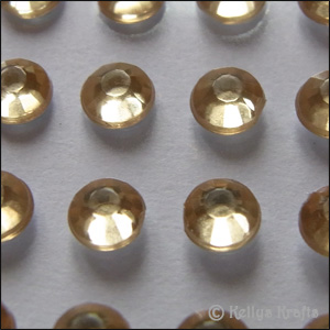 200 Pale Gold Adhesive Flatback Gems, 3mm (1 Sheet)