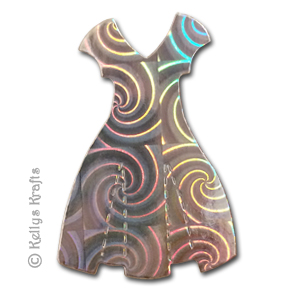 Holographic Die Cut Dress, Silver (1 Piece)