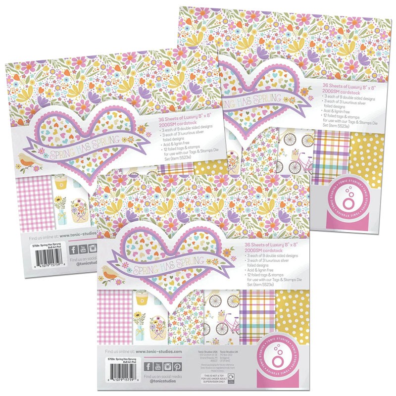 (image for) *SPECIAL BUY* Tonic Studios 8"x8" Spring Has Sprung Paper Pad Bundle