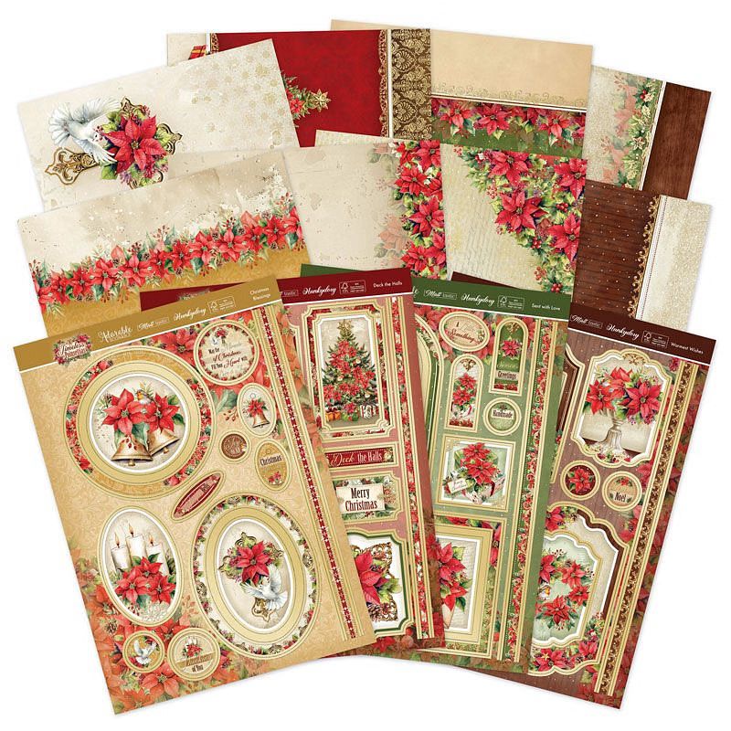 (image for) Die Cut Topper Set - Timeless Poinsettia (12 Sheets) *DAMAGED*