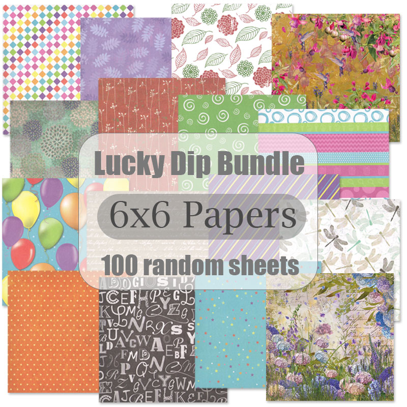 *Lucky Dip* - 6x6 Patterned Paper Bundle (100 Sheets)