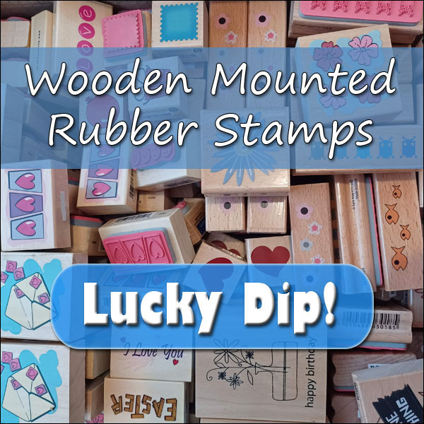 *Lucky Dip* - Wooden Mounted Rubber Stamp (1 piece)