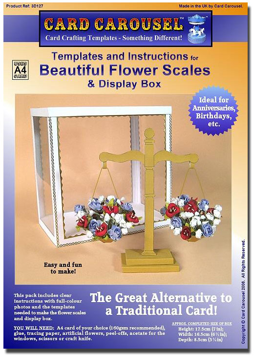 Card Carousel Craft Template - Flower Scales (3D127)