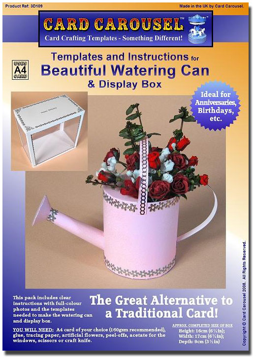 Card Carousel Craft Template - Watering Can (3D109)