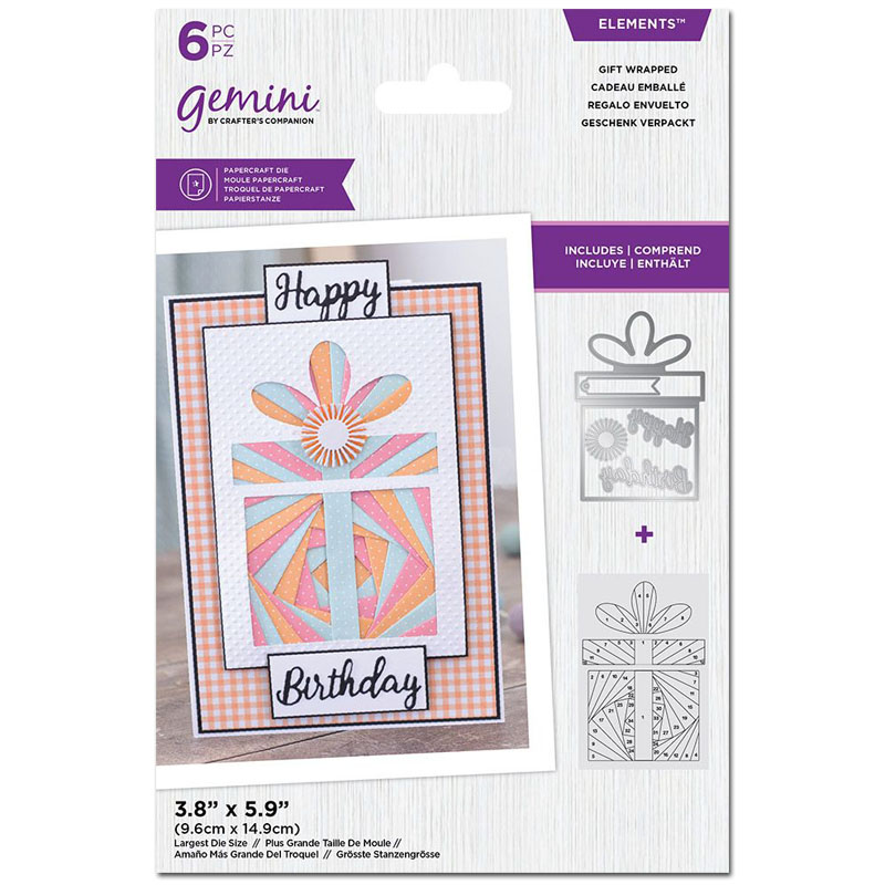 (image for) Gemini Cutting Die & Template Set, Iris Folding - Gift Wrapped