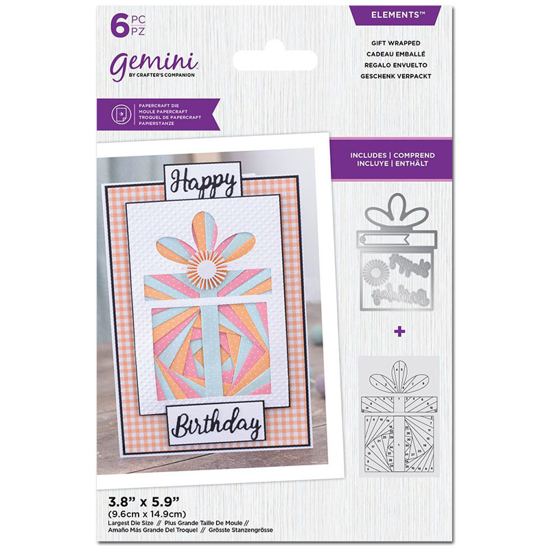 Gemini Cutting Die & Template Set, Iris Folding - Gift Wrapped