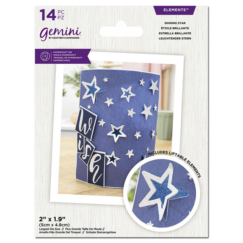 Gemini Cutting Die, Liftables - Shining Star (image for) Gemini Cutting Die, Liftables - Shining Star