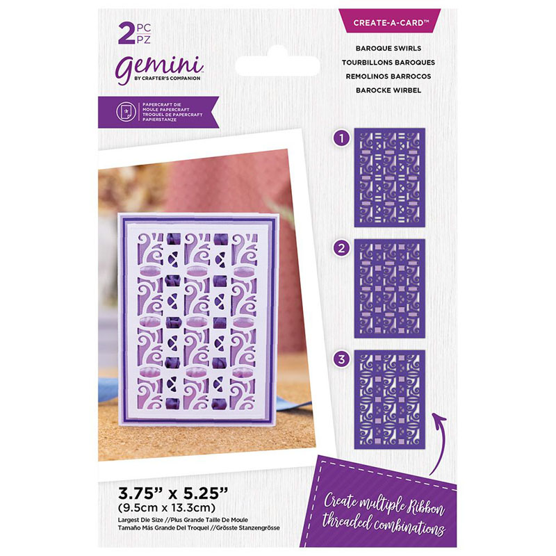 (image for) Gemini Cutting Die, Ribbon Threading - Baroque Swirls