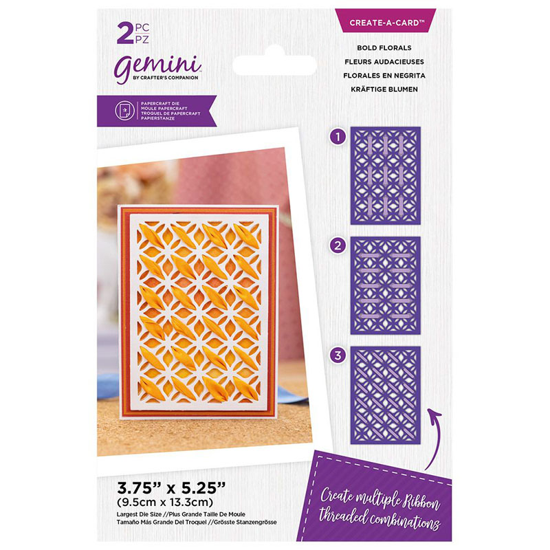 Gemini Cutting Die, Ribbon Threading - Bold Florals