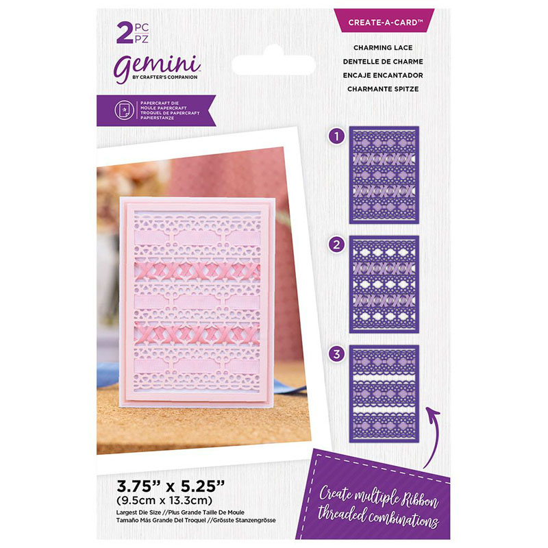 Gemini Cutting Die, Ribbon Threading - Charming Lace