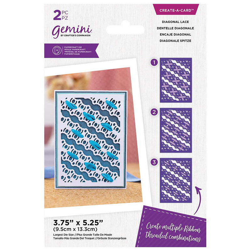 (image for) Gemini Cutting Die, Ribbon Threading - Diagonal Lace