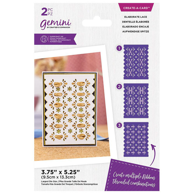 (image for) Gemini Cutting Die, Ribbon Threading - Elaborate Lace