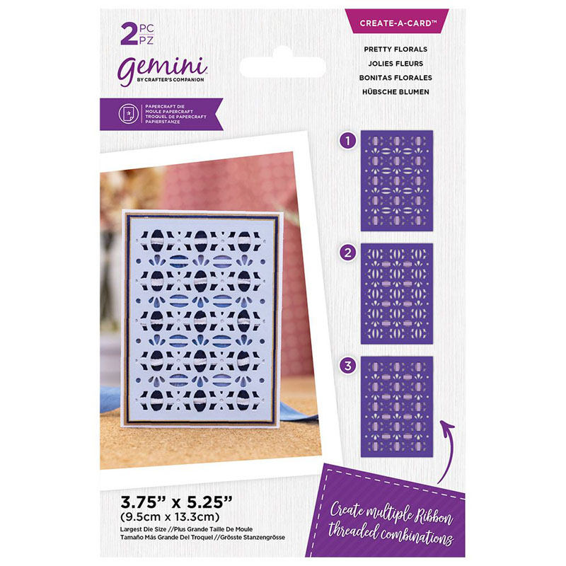 (image for) Gemini Cutting Die, Ribbon Threading - Pretty Florals