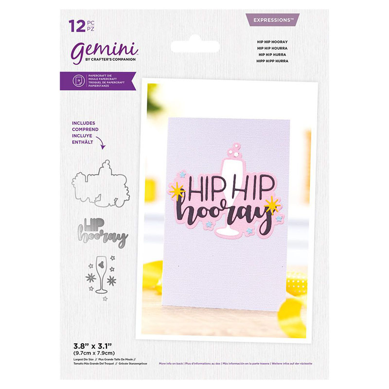 (image for) Gemini Cutting Die, Layering Sentiment Dies - Hip Hip Hooray