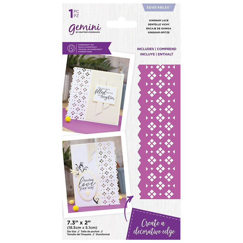 (image for) Gemini Cutting Die, Grande Edge'ables - Gingham Lace