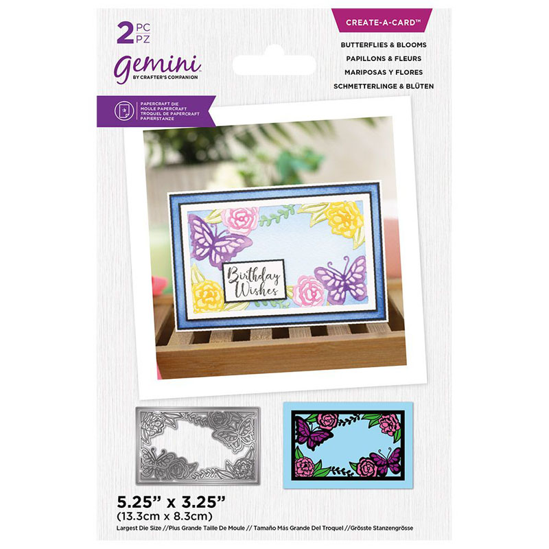Gemini Cutting Die, Paper Piecing Create-A-Card - Butterflies & Blooms (image for) Gemini Cutting Die, Paper Piecing Create-A-Card - Butterflies & Blooms