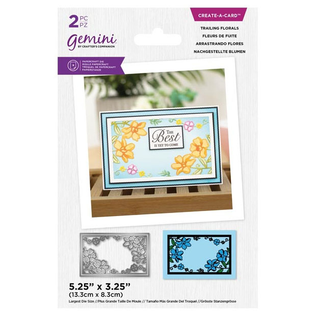 Gemini Cutting Die, Paper Piecing Create-A-Card - Trailing Florals (image for) Gemini Cutting Die, Paper Piecing Create-A-Card - Trailing Florals