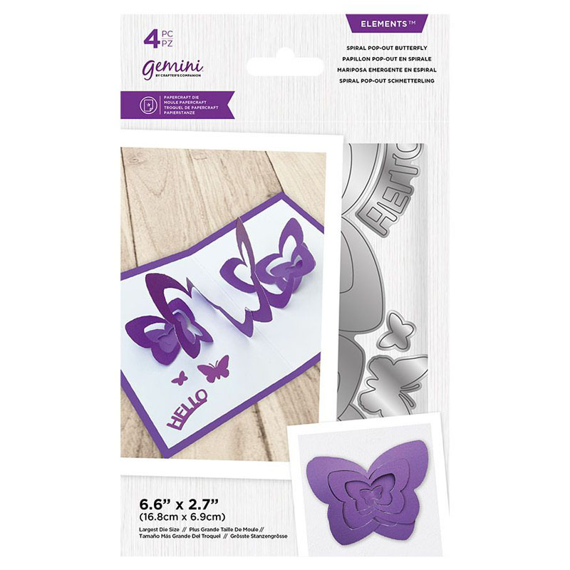 (image for) Gemini Cutting Die, Spiral Pop-Out Shape - Butterfly