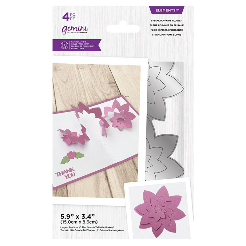 (image for) Gemini Cutting Die, Spiral Pop-Out Shape - Flower