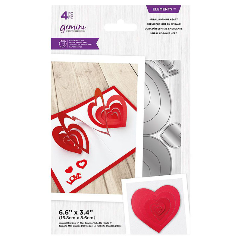 (image for) Gemini Cutting Die, Spiral Pop-Out Shape - Heart