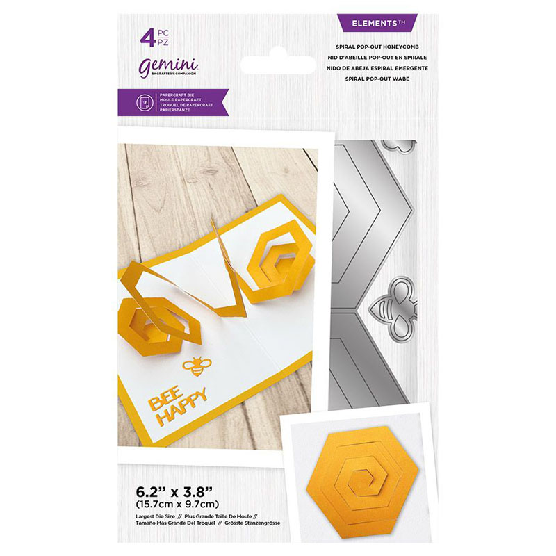 (image for) Gemini Cutting Die, Spiral Pop-Out Shape - Honeycomb