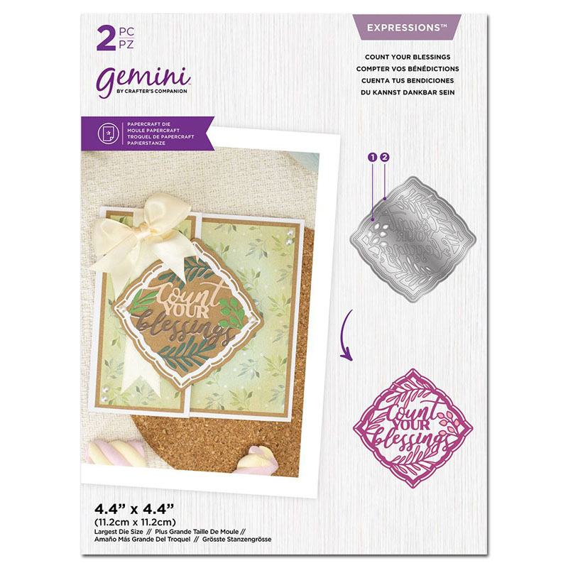 (image for) Gemini Cutting Die, Image Sentiment - Count Your Blessings