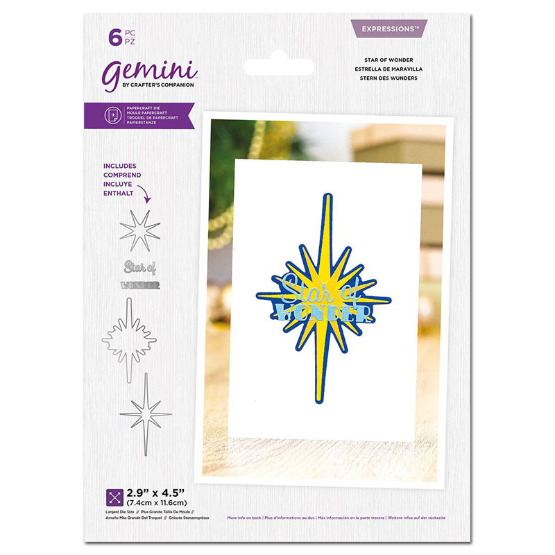 (image for) Gemini Cutting Die, Layering Sentiment Dies - Star Of Wonder