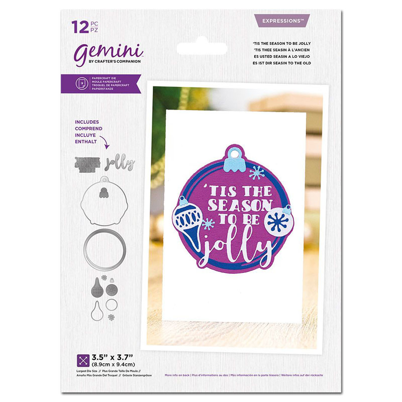 (image for) Gemini Cutting Die, Layering Sentiment Dies - Tis The Season To Be Jolly