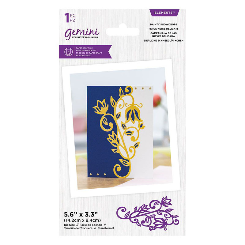 (image for) Gemini Cutting Die, Grande Swirl Edges - Dainty Snowdrops