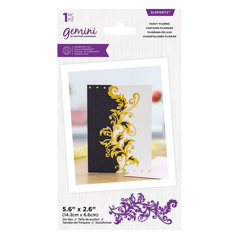 (image for) Gemini Cutting Die, Grande Swirl Edges - Fancy Filigree