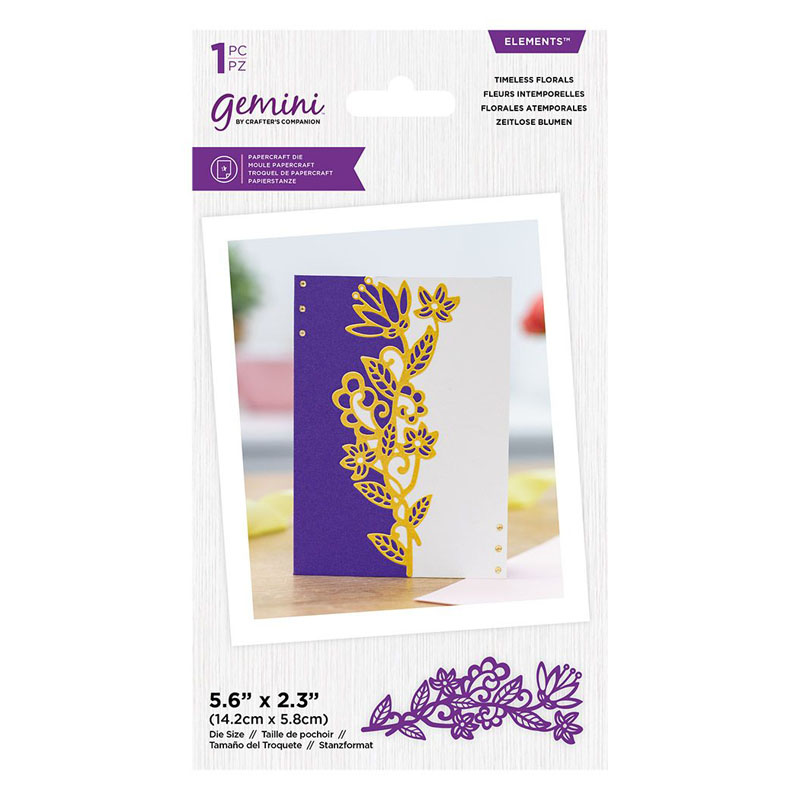 (image for) Gemini Cutting Die, Grande Swirl Edges - Timeless Florals