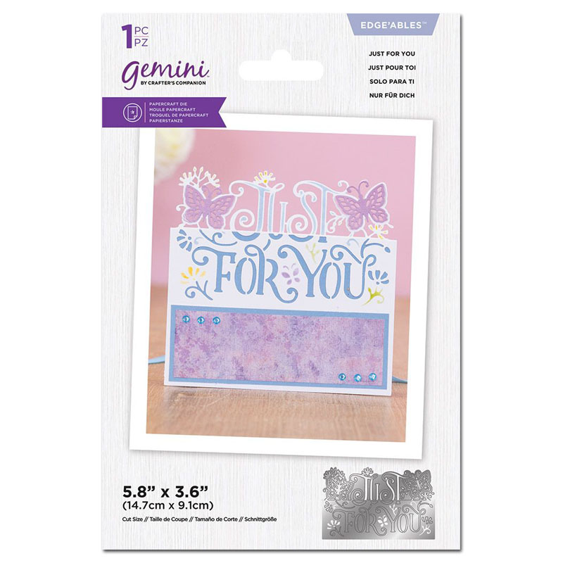 Gemini Cutting Die, Everyday Sentiment Edge'ables - Just For You