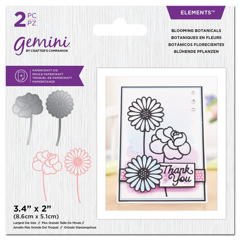 Gemini Cutting Die, Outline - Blooming Botanicals