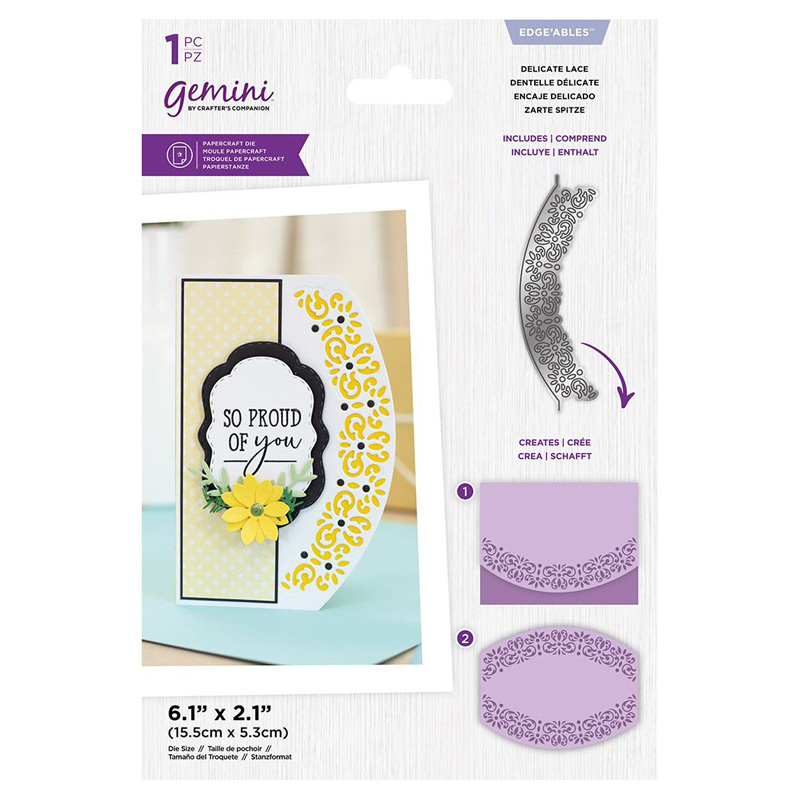 (image for) Gemini Cutting Die, Ellipse Edge'ables - Delicate Lace