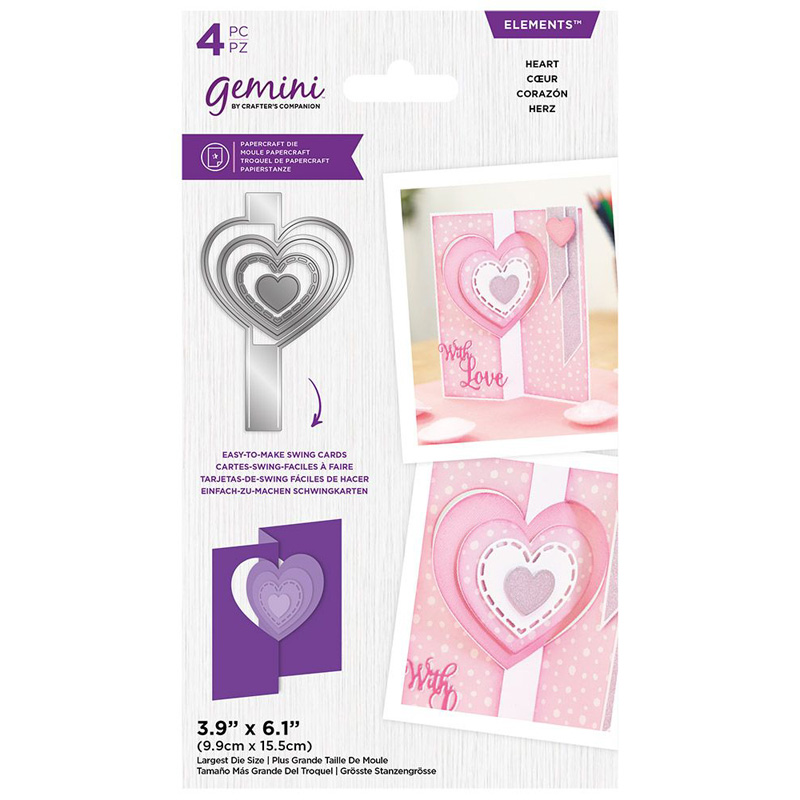 (image for) Gemini Cutting Die, Swing Card - Heart