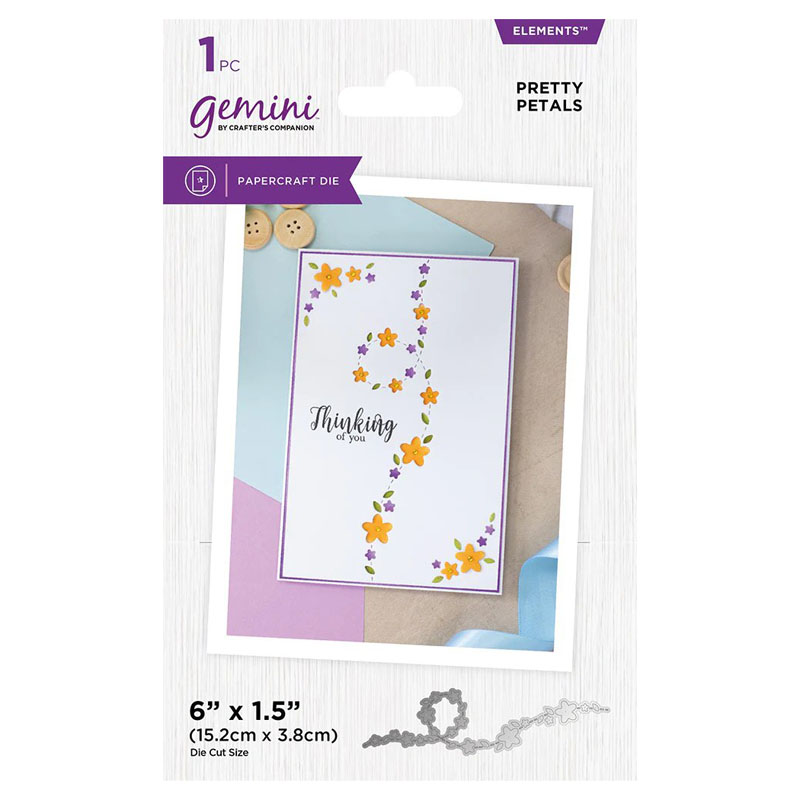 (image for) Gemini Cutting Die - Confetti Borders - Pretty Petals