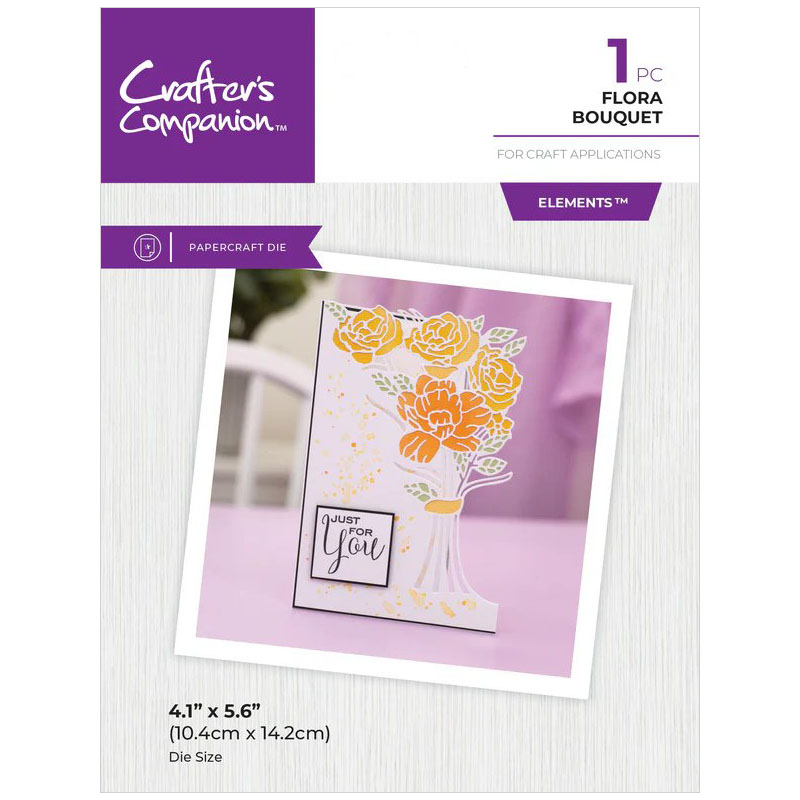 (image for) Crafters Companion Cutting Die, Corner Edge'ables - Flora Bouquet