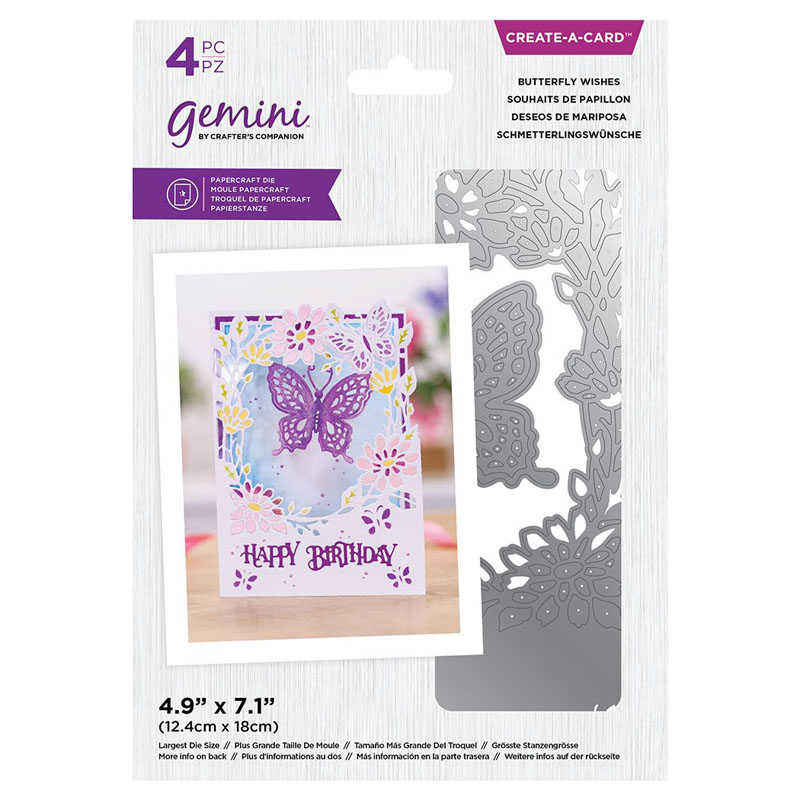 (image for) Gemini Cutting Die, Create A Card - Floating Element - Butterfly Wishes