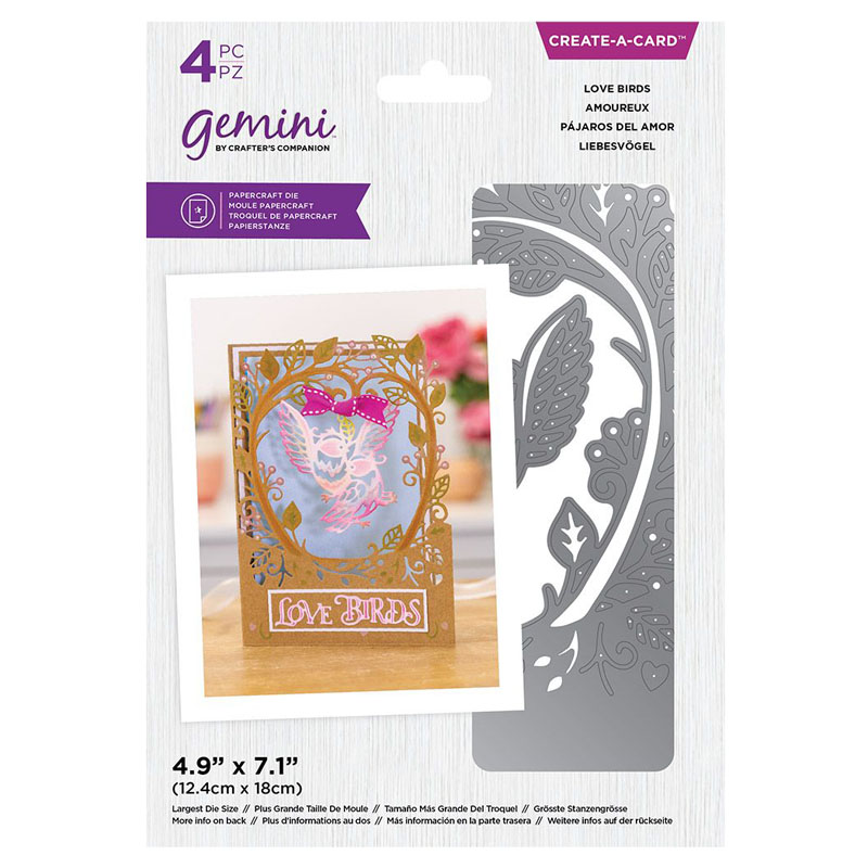 (image for) Gemini Cutting Die, Create A Card - Floating Element - Love Birds
