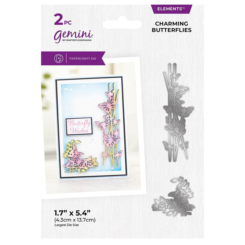 (image for) Gemini Cutting Die, Scattered Corners & Borders - Charming Butterflies