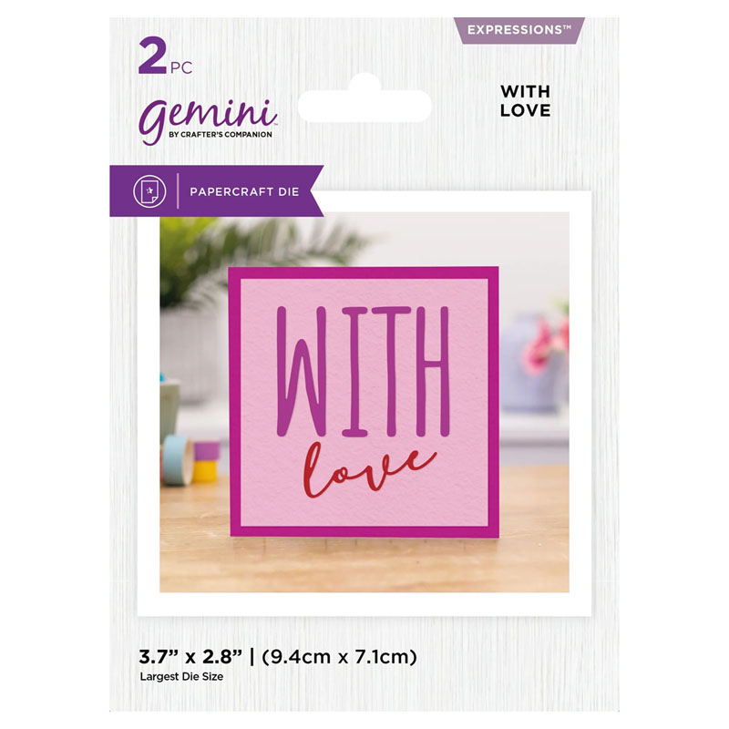 (image for) Crafters Companion Cutting Die, Large Word - With Love