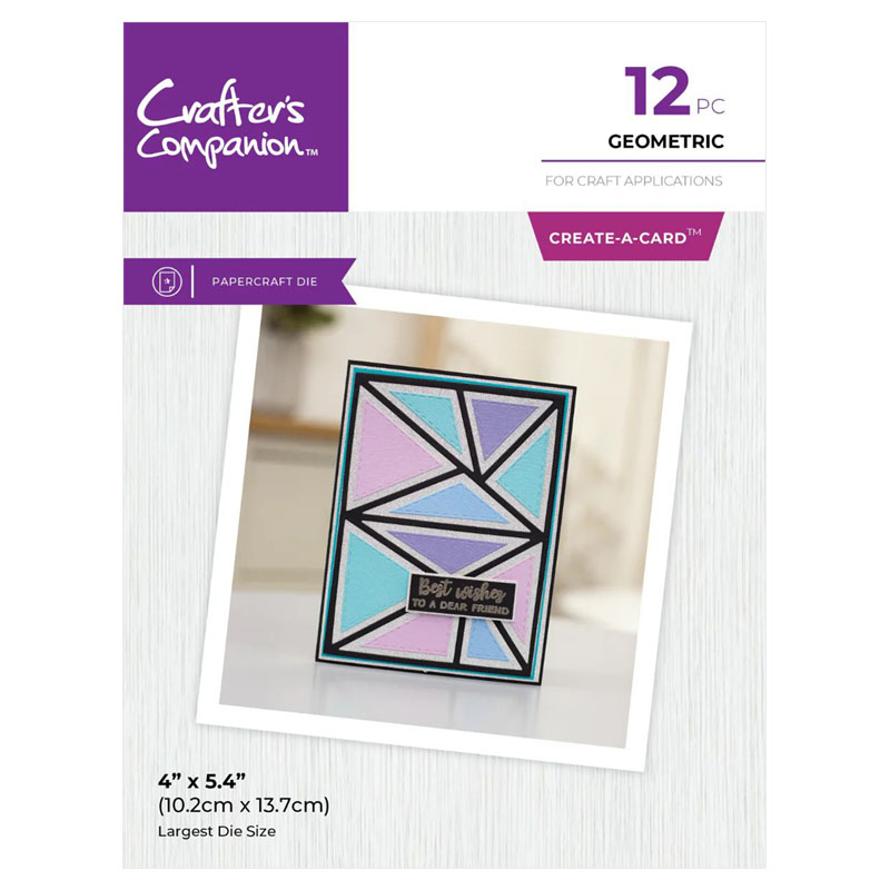 (image for) Crafters Companion Cutting Die, Patchwork Create A Card - Geometric