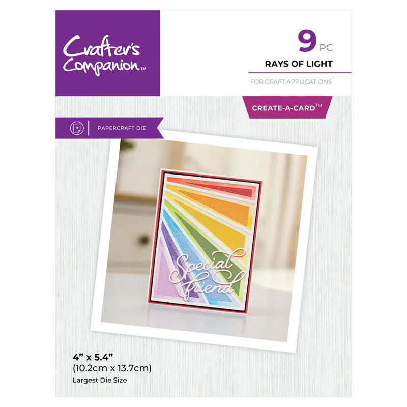 Crafters Companion Cutting Die, Patchwork Create A Card - Rays of Light (image for) Crafters Companion Cutting Die, Patchwork Create A Card - Rays of Light