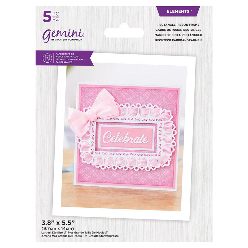 (image for) Gemini Cutting Die, Ribbon Threading Frame - Rectangle Ribbon Frame