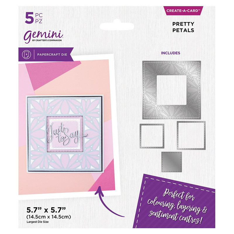 (image for) Gemini Cutting Die, Simple Create A Card - Pretty Petals