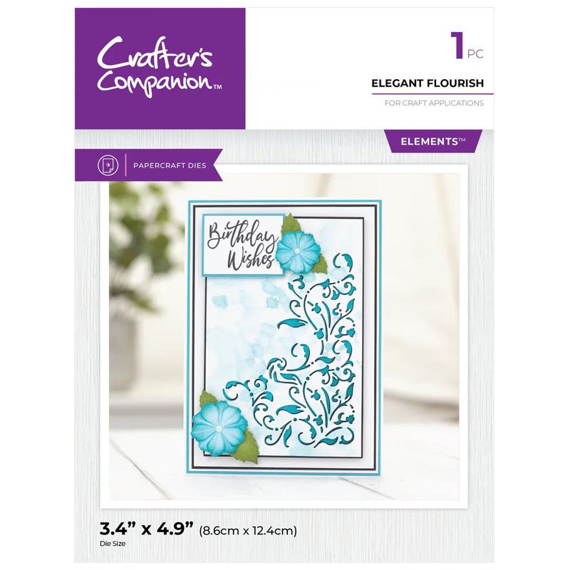 (image for) Crafters Companion Cutting Die, Corner Flourish - Elegant Flourish