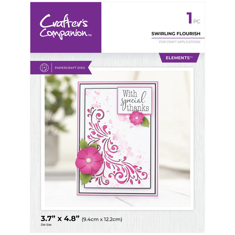 (image for) Crafters Companion Cutting Die, Corner Flourish - Swirling Flourish