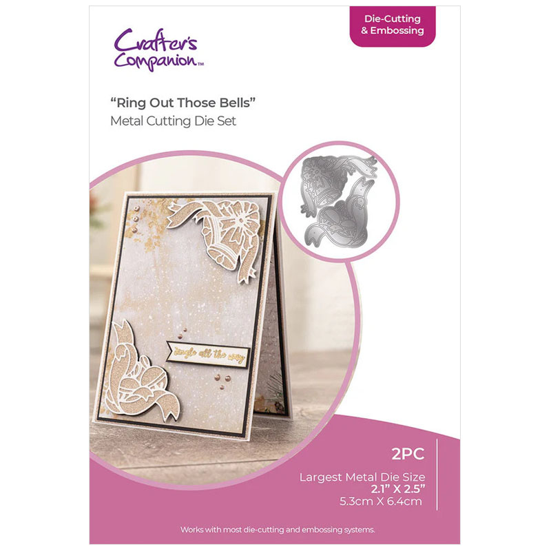(image for) Crafters Companion Cutting Die, Christmas Corners - Ring Out Those Bells