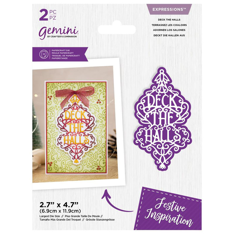 (image for) Gemini Cutting Die, Christmas Expressions - Deck The Halls